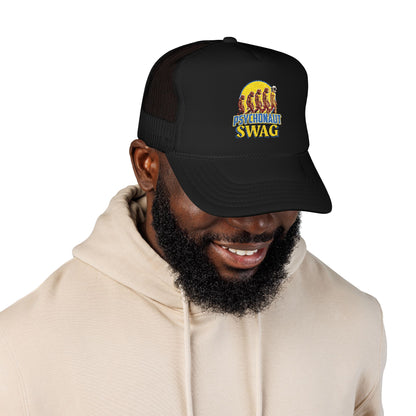 Psychonaut swag small biz, Trucker Hat, Retro Snapback Cap for Festivals, Embroidered Swag for Psychonauts, Perfect Gift for Music Lovers