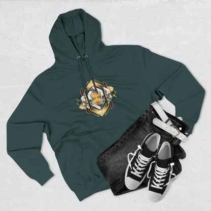 Geometric Gold Crest Hoodie