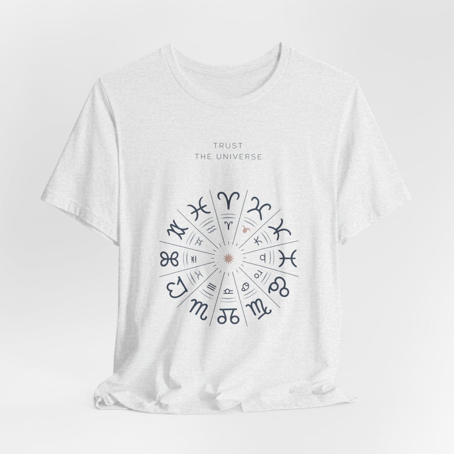 Zodiac Wheel T‑Shirt — Trust the Universe Astrology Tee