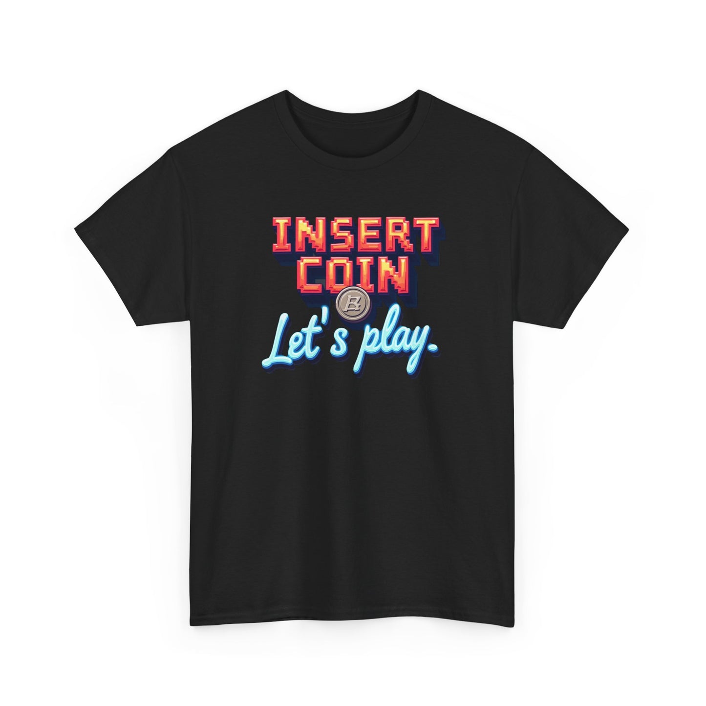 Insert Coin Tee, Let's Play Graphic Shirt, Retro Gamer T-Shirt, Unisex Cotton Tee, Gift for Game Lovers, Casual Wear