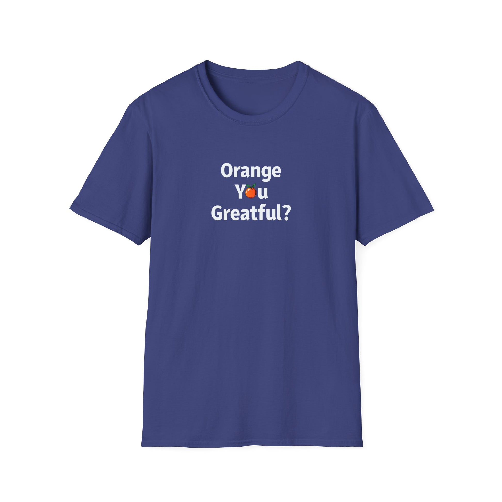 Grateful Orange T-Shirt, Unisex Casual Wear, Thanksgiving Shirt, Fall Vibes Tee, Gift for Friends, Comfortable Everyday Apparel - Psychonaut Swag