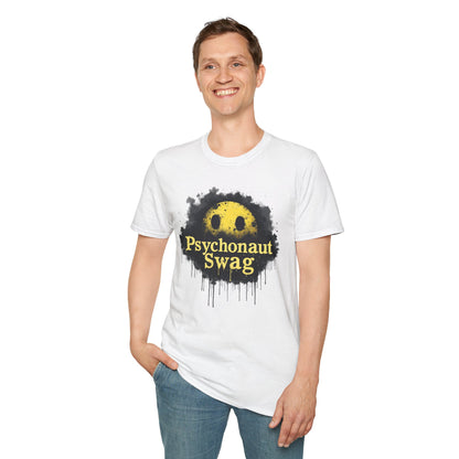 Psycho Smile, Pyschonaut Swag T-Shirt - Unisex Softstyle Tee, Casual Wear, Gift for Gamers, Festival Attire, Streetwear Fashion