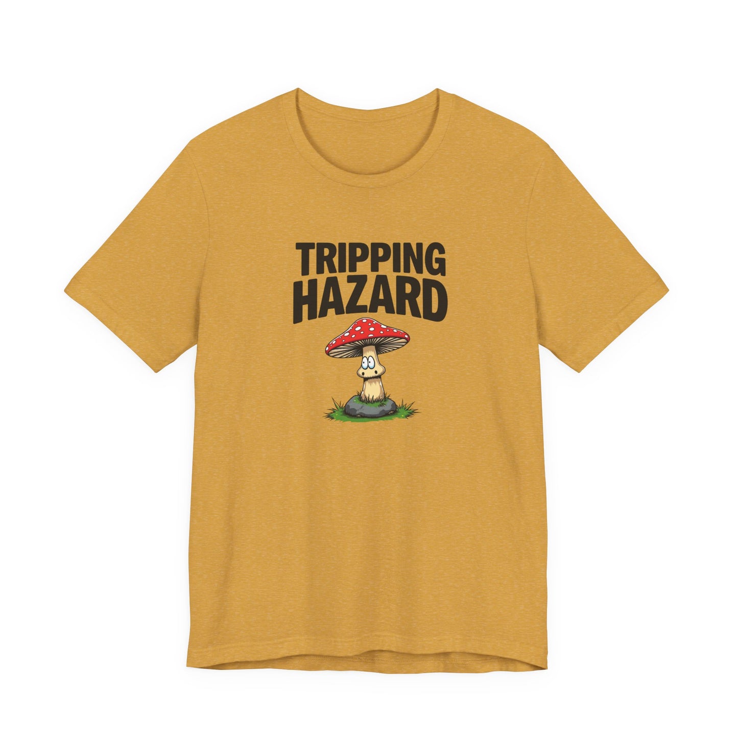 Tripping Hazard Mushroom Tee, Unisex Short Sleeve Shirt, Nature Lover Gift, Funny Graphic Shirt, Eco-Friendly Apparel, Mushroom [...] - Psychonaut Swag