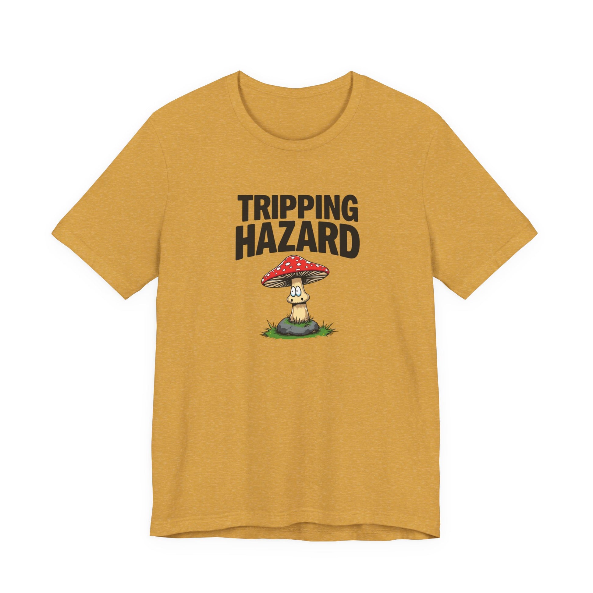 Tripping Hazard Mushroom Tee, Unisex Short Sleeve Shirt, Nature Lover Gift, Funny Graphic Shirt, Eco-Friendly Apparel, Mushroom [...] - Psychonaut Swag