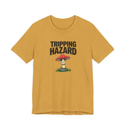 Tripping Hazard Mushroom Tee, Unisex Short Sleeve Shirt, Nature Lover Gift, Funny Graphic Shirt, Eco-Friendly Apparel, Mushroom [...] - Psychonaut Swag