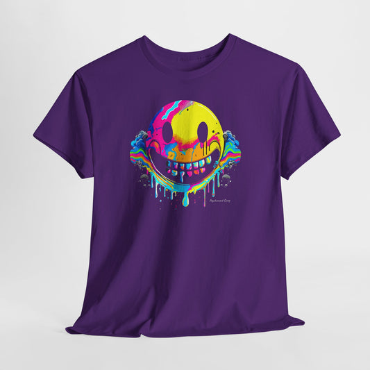 Drippy Smiley, Psychonaut Staple, Unisex Heavy Cotton Tee