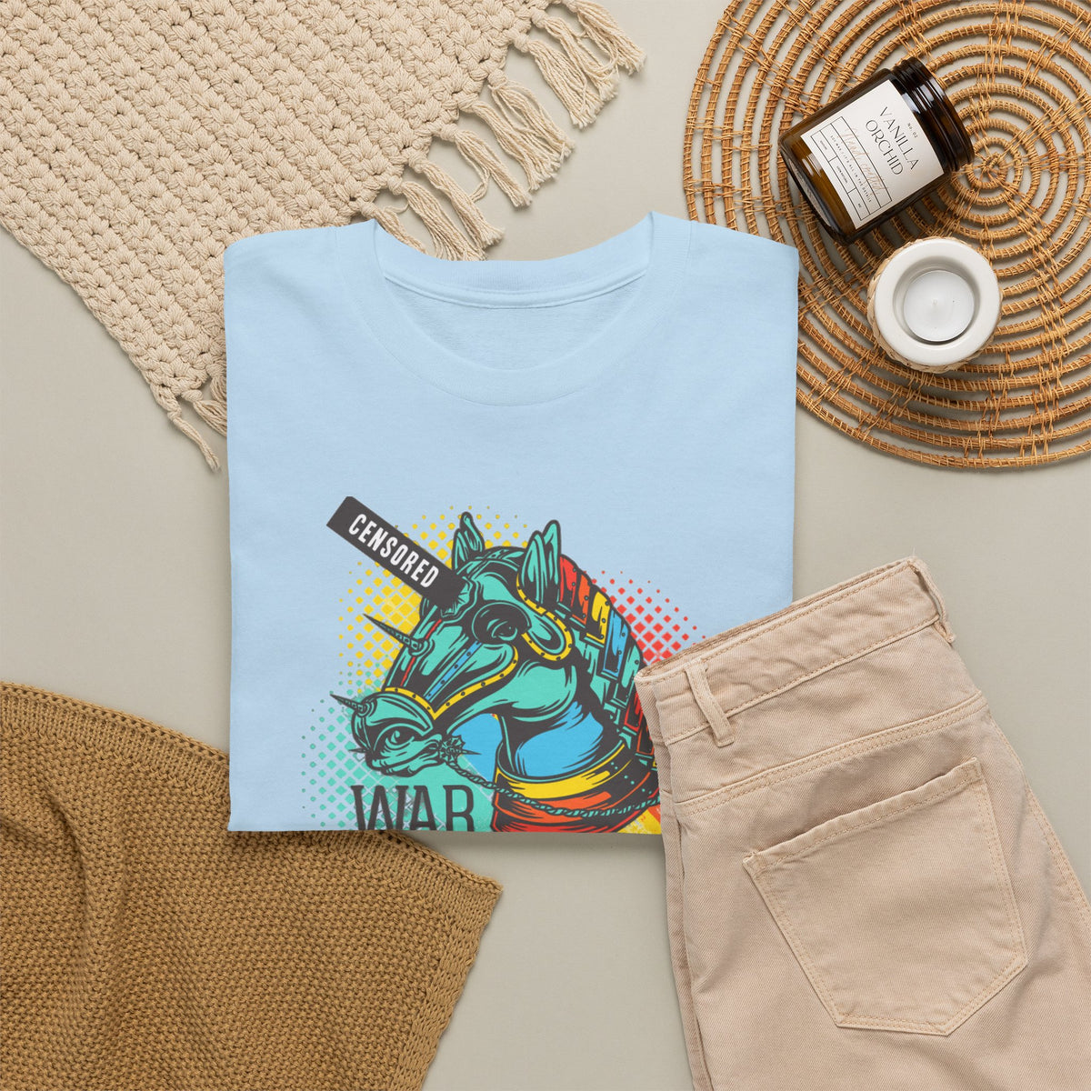 War Unicorn T-Shirt — Retro Neon Unicorn Graphic Tee