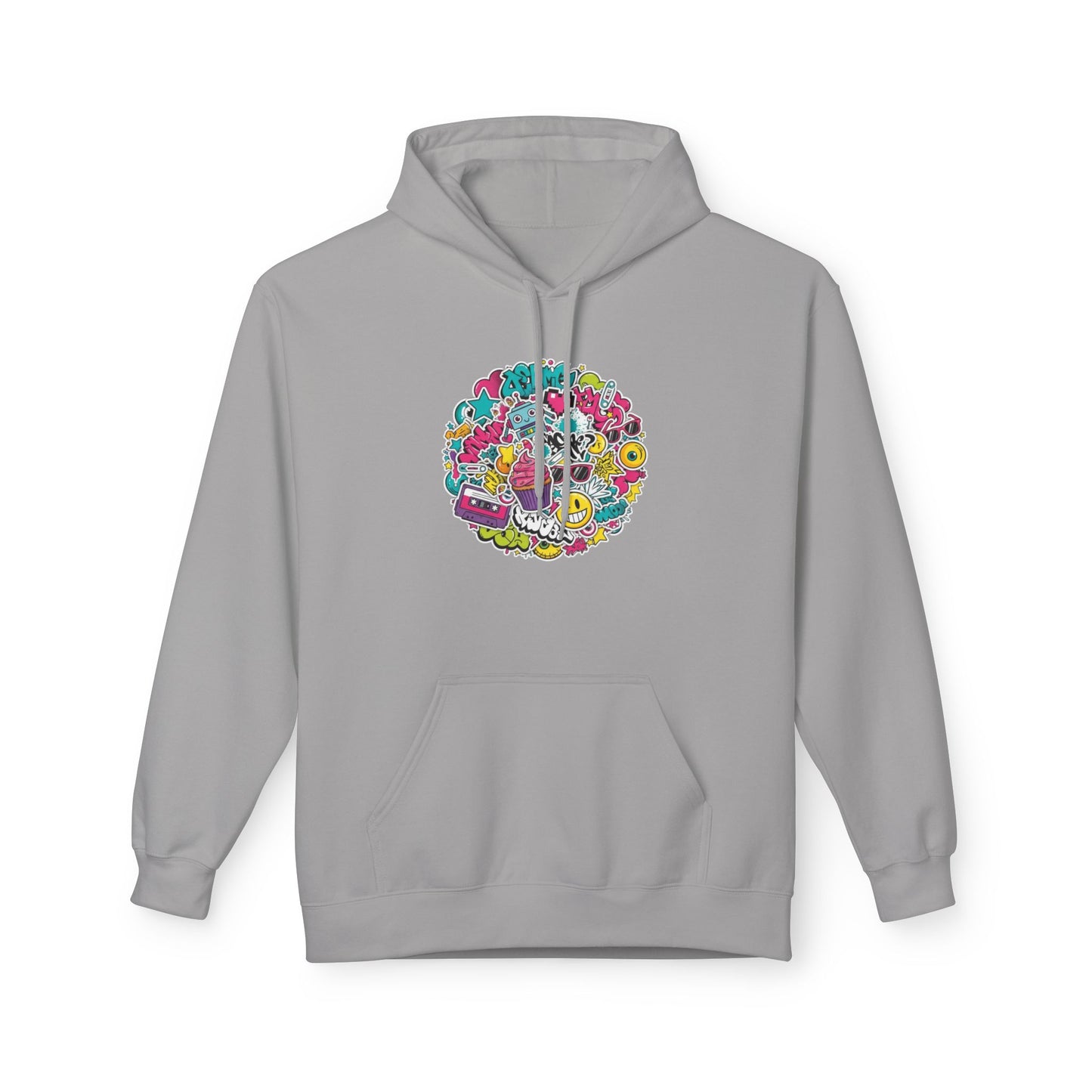 Colorful Retro Doodles Graphic Pullover