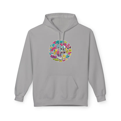 Colorful Retro Doodles Graphic Pullover