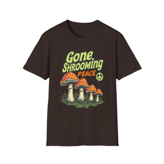Gone Shrooming Unisex T-Shirt - Funny Mushroom Tee for Nature Lovers, Gift for Hikers, Campers, and Outdoor Enthusiasts - Psychonaut Swag