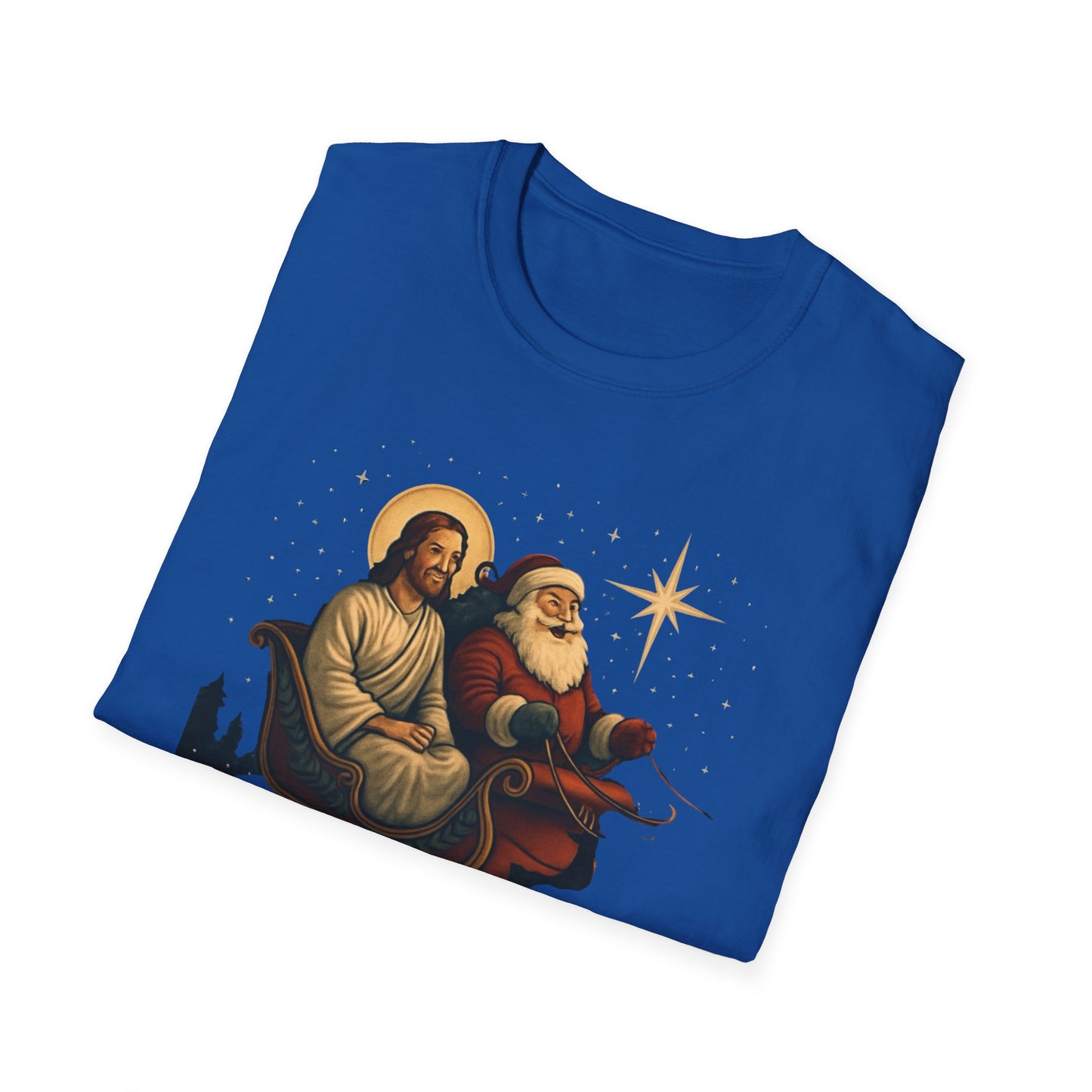 Jesus Is the Reason Of the Season T-Shirt — Vintage Nativity & Santa Christmas Tee