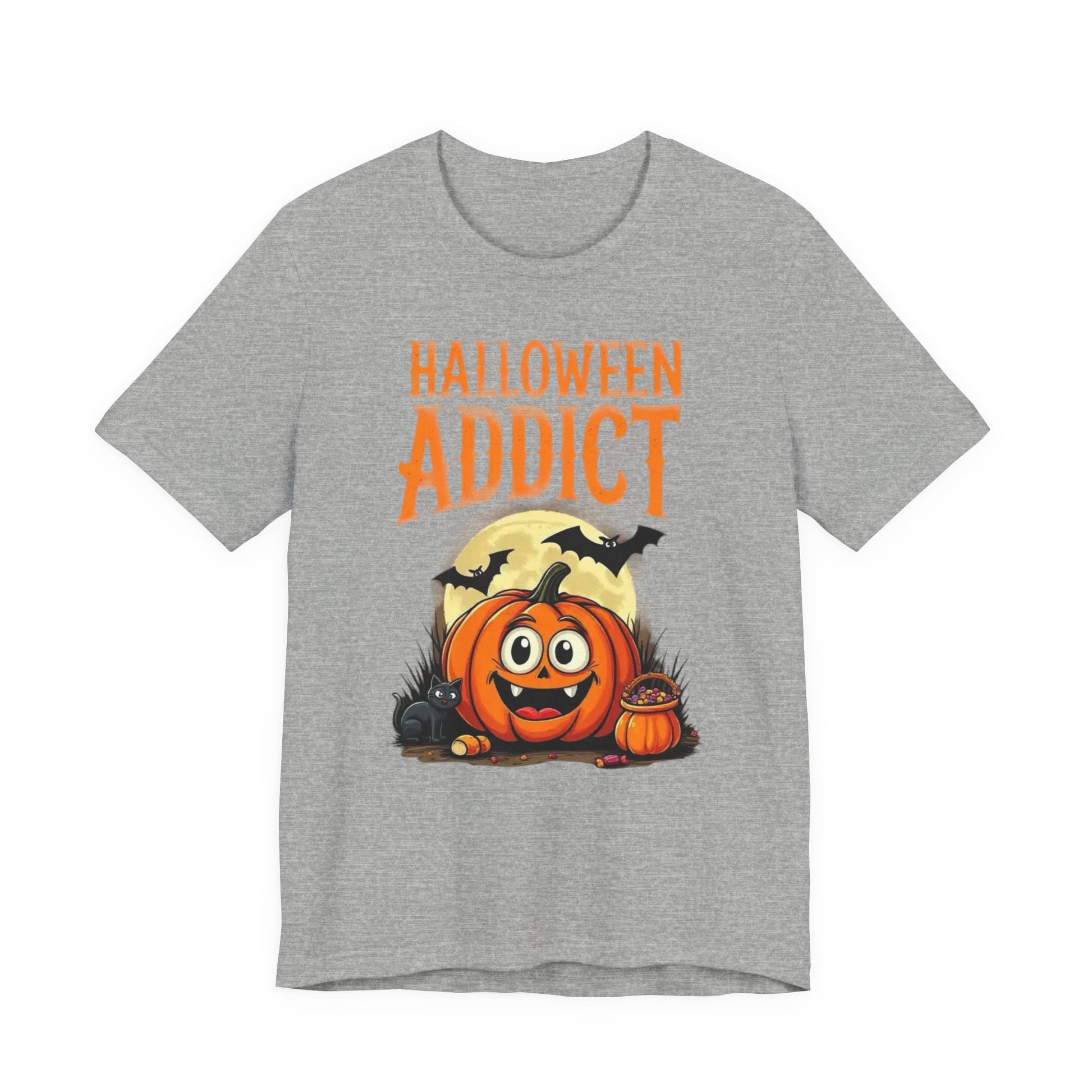 Halloween Addict Tee | Unisex Short Sleeve T-Shirt, Fun Halloween Apparel, Pumpkin Tee, Spooky Season Shirt, Gift for Halloween Lovers - Psychonaut Swag