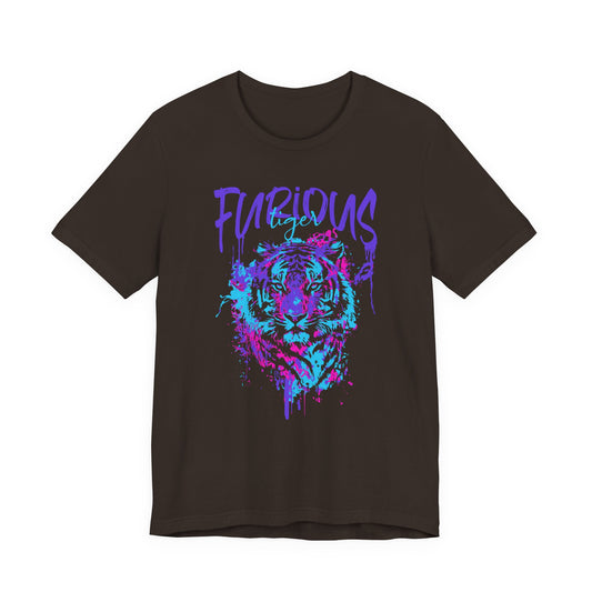 Furious Tiger, Unisex Jersey Short Sleeve Tee