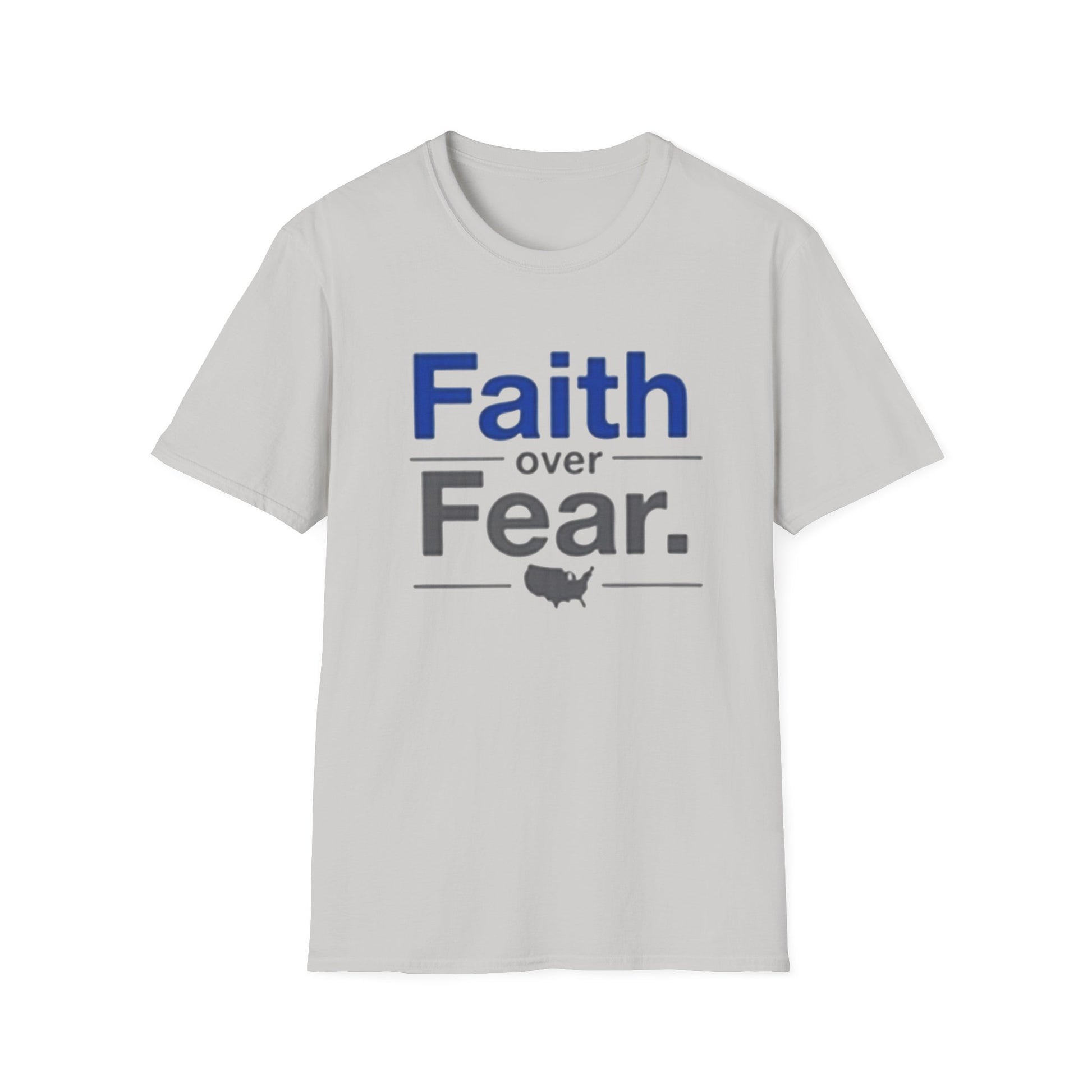 Faith Over Fear Unisex Softstyle T-Shirt | Inspirational Tee for Motivational Gifts, Everyday Wear, Faith, Courage, Positive Vibes - Psychonaut Swag