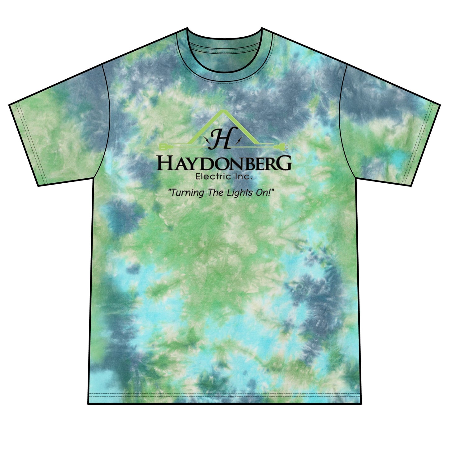 Haydonberg Turning The Lights On, Unisex Crystal Tie-Dye Tee