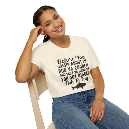 Funny Fish Fry, Unisex Softstyle T-Shirt
