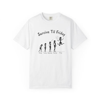 Survive Til Friday Unisex T-shirt, Funny Graphic Tee, Weekend Vibes Shirt, Casual Everyday Wear, Gift for Friends
