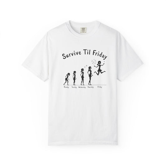 Survive Til Friday Unisex T-shirt, Funny Graphic Tee, Weekend Vibes Shirt, Casual Everyday Wear, Gift for Friends