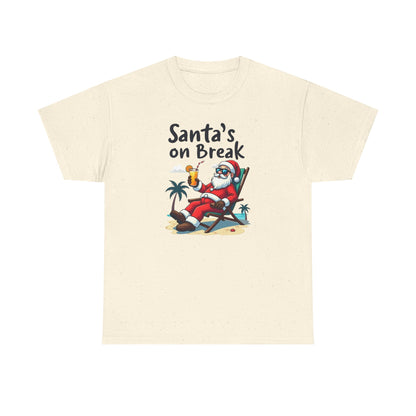 Santa's On Break T-Shirt – Funny Tropical Christmas Tee