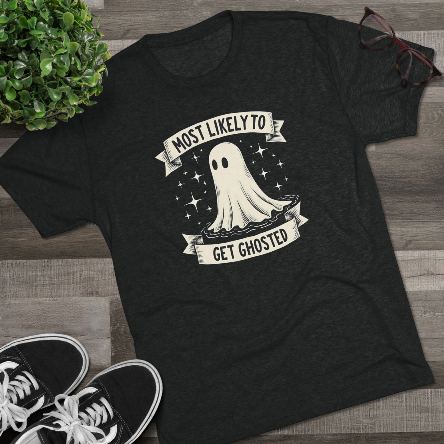 Most Likely To Get Ghosted T-Shirt — Cute Retro Ghost Halloween Tee