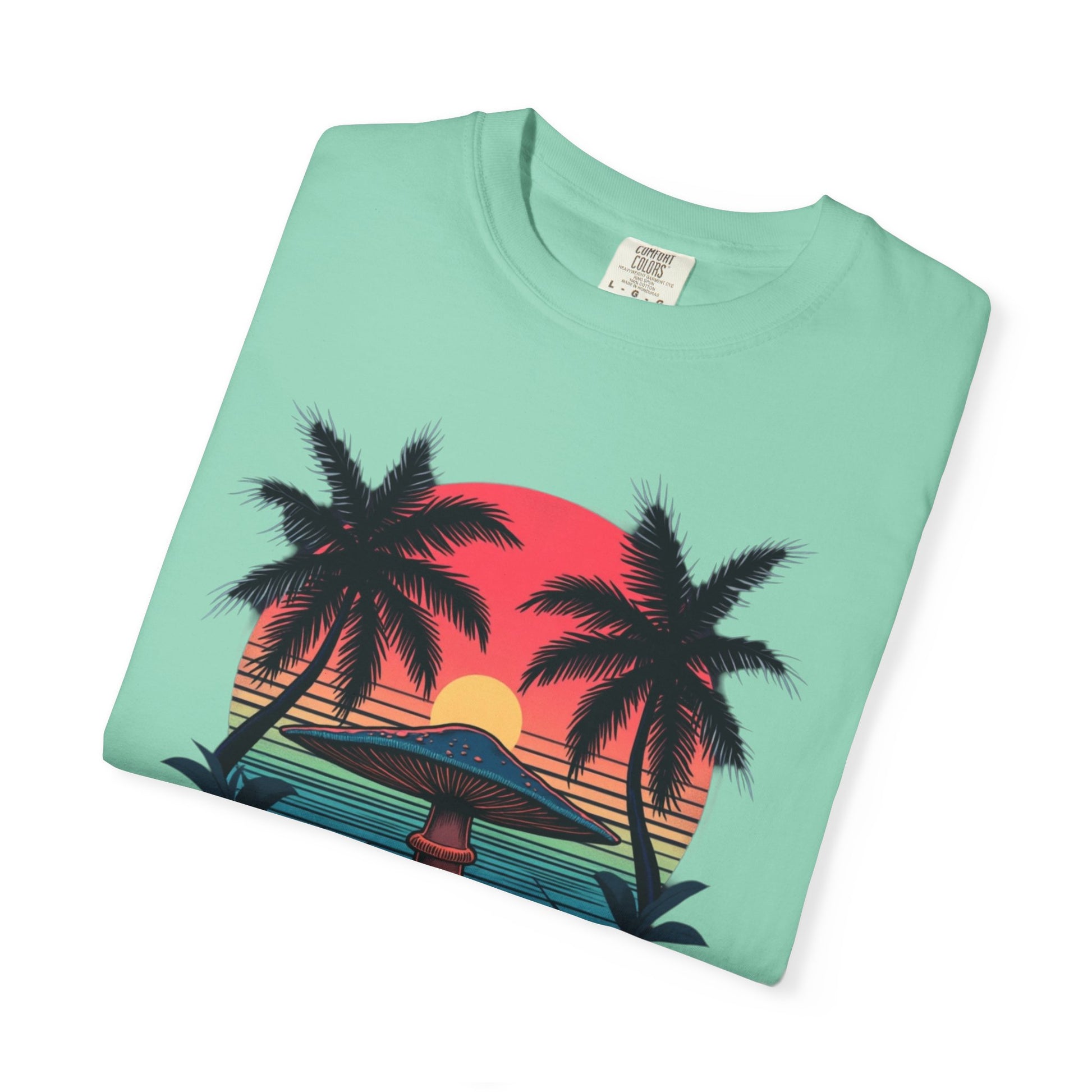 Miami Vibes, T-Shirt with Tropical Vibes Design, Summer Apparel, Beachwear, Gift for Vacation Lovers, Relaxed Style - Psychonaut Swag