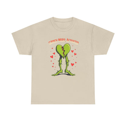 Grinchy Valentines, Unisex Heavy Cotton Tee
