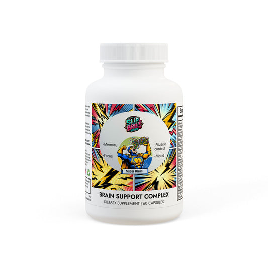 Super Brain, Brain Support Complex Supplement (60 Capsules) - Psychonaut Swag