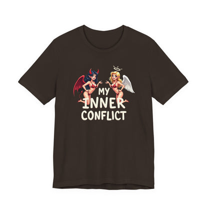 My Inner Conflict, Graphic Tee, Casual Wear, Halloween Gift, Unisex Shirt, Fashion Statement, Unique Style - Psychonaut Swag