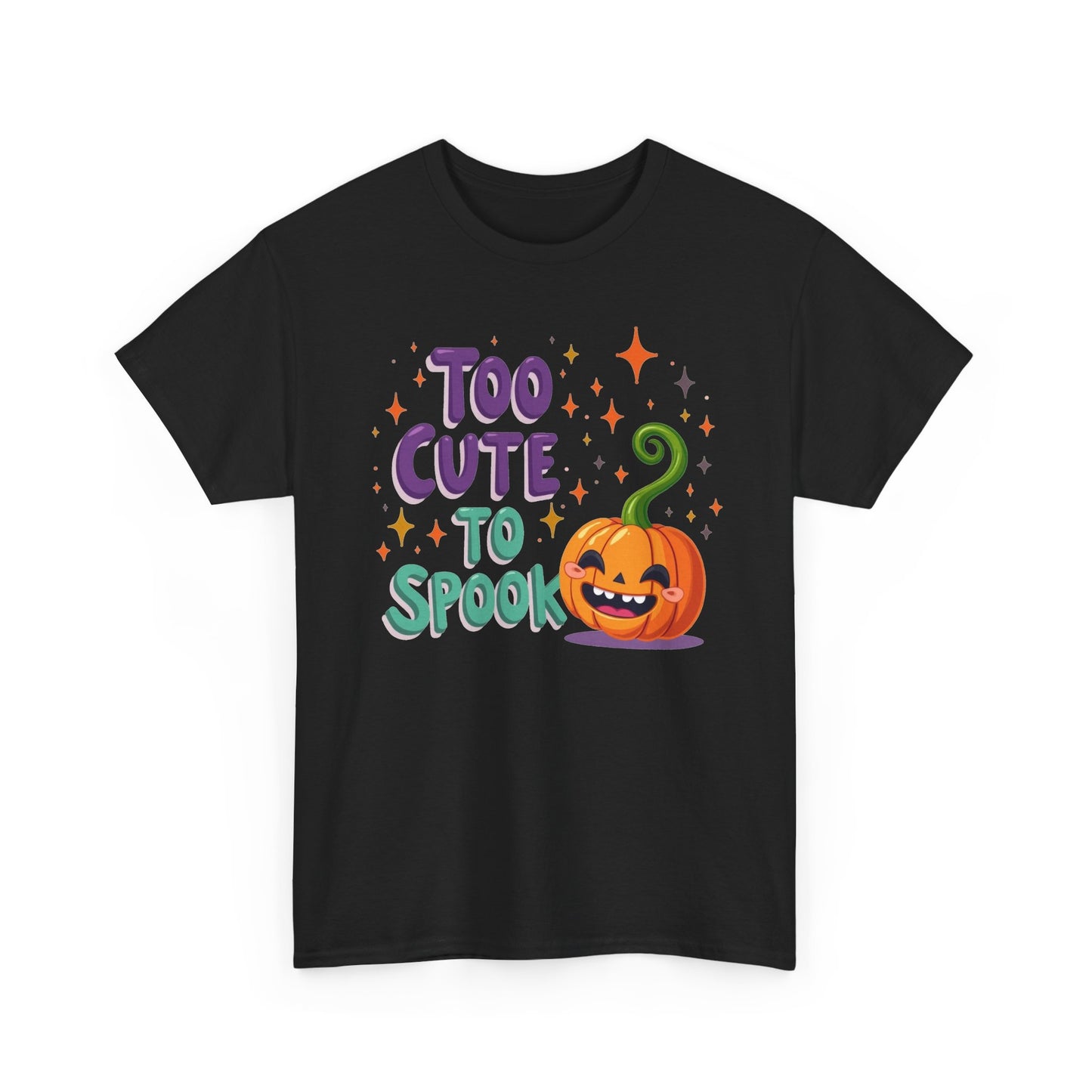 Too Cute to Spook Pumpkin T-Shirt — Cute Halloween Graphic Tee