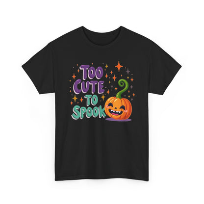 Too Cute to Spook Pumpkin T-Shirt — Cute Halloween Graphic Tee
