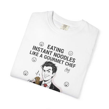 Instant Noodles Gourmet T-Shirt — Funny Chef Illustration Tee