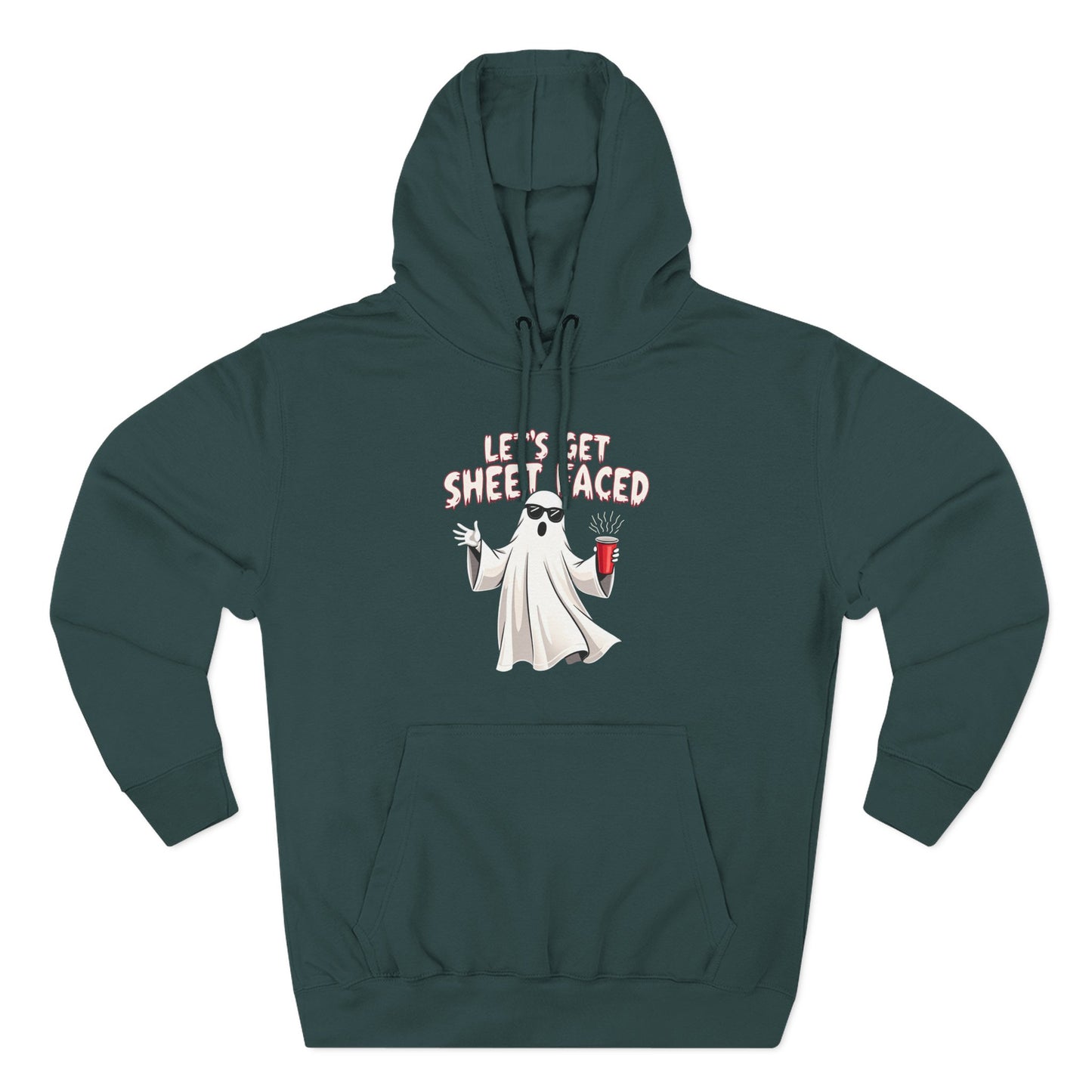 Let's Get Sheet-Faced Hoodie — Funny Ghost Halloween Pullover