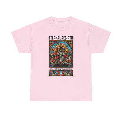 Eternal Rebirth Tee — Floral Mandala Stag Graphic T-Shirt