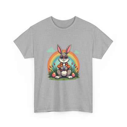 Easter Bunny Rainbow T-Shirt — Cute Bunny Holding Eggs Tee