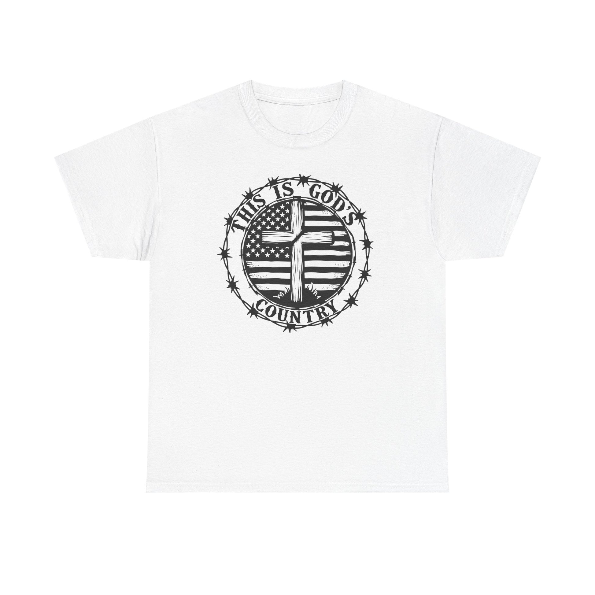 God’s Country, Unisex Heavy Cotton Tee - 'This is God's Country' Graphic Tee - Psychonaut Swag
