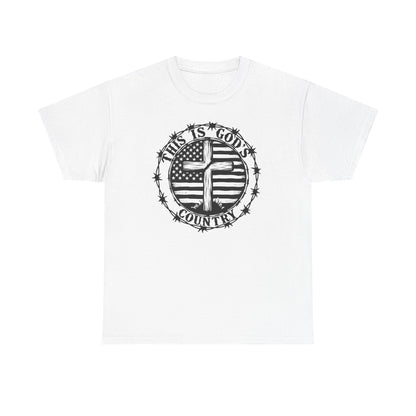 God’s Country, Unisex Heavy Cotton Tee - 'This is God's Country' Graphic Tee - Psychonaut Swag