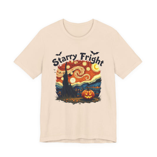Starry Fright Halloween Tee, Unisex Ghost Graphic Shirt, Spooky Fall Fashion, Halloween Costume Tee, Pumpkin Art T-Shirt, Gift for [...]