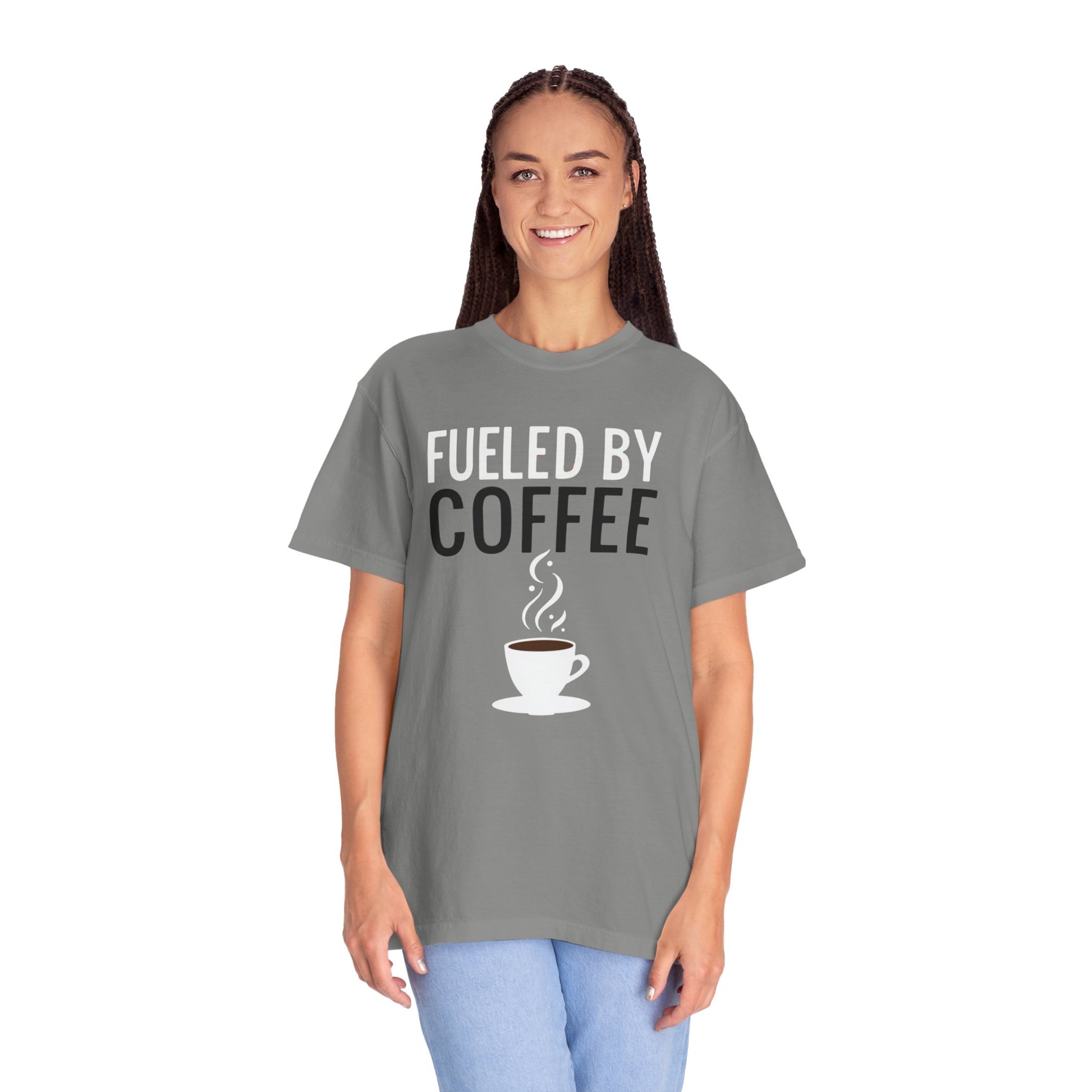 Fueled by Coffee Unisex Garment-Dyed T-Shirt - Psychonaut Swag