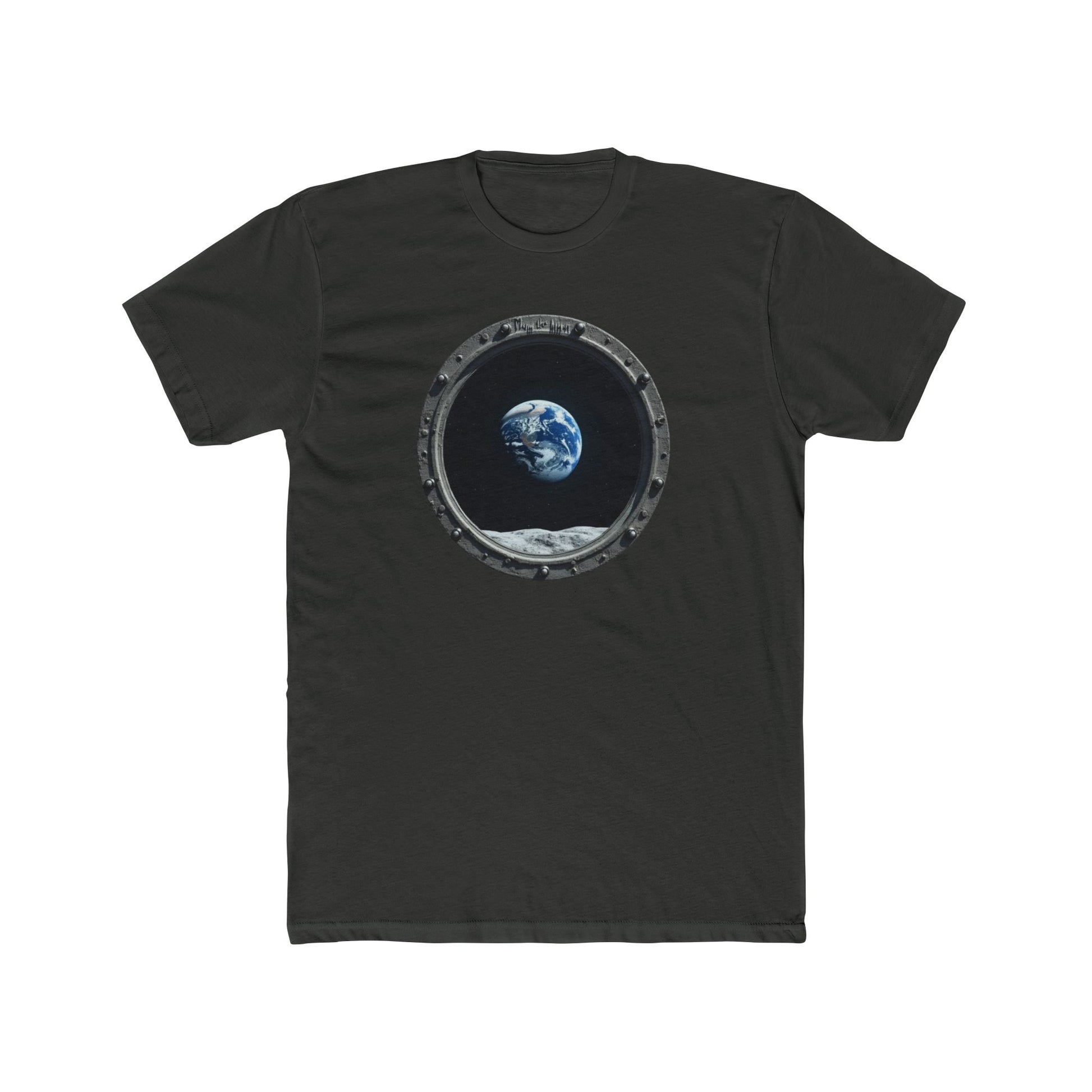 Earth view, Space-Inspired Unisex Cotton Crew Tee, Perfect for Astronaut Lovers, Casual Wear, Gift for Space Enthusiasts, Earth Day Celebration, [...] - Psychonaut Swag