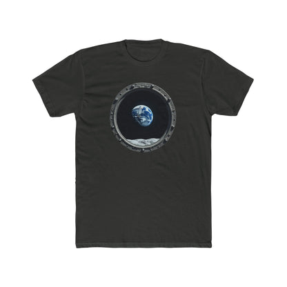 Earth view, Space-Inspired Unisex Cotton Crew Tee, Perfect for Astronaut Lovers, Casual Wear, Gift for Space Enthusiasts, Earth Day Celebration, [...] - Psychonaut Swag