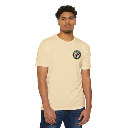 Sports Massage, Retro Camper Badge T-Shirt — Vintage RV Travel Logo Tee