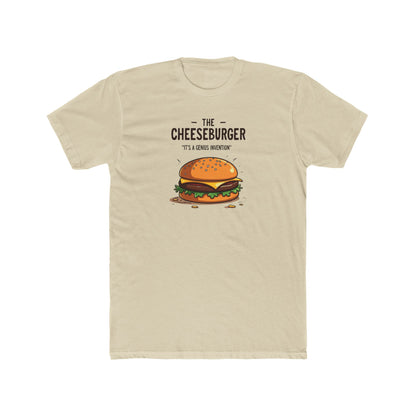 Cheeseburger Genius Tee — "The cheeseburger is a genius invention" Cotton Crew Shirt