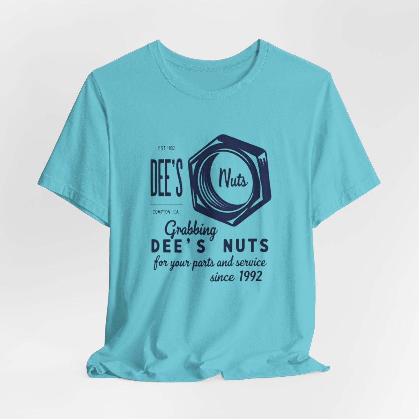 Retro Gas Station Tee — Dee's Nuts Coffee Logo T-Shirt
