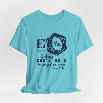 Retro Gas Station Tee — Dee's Nuts Coffee Logo T-Shirt