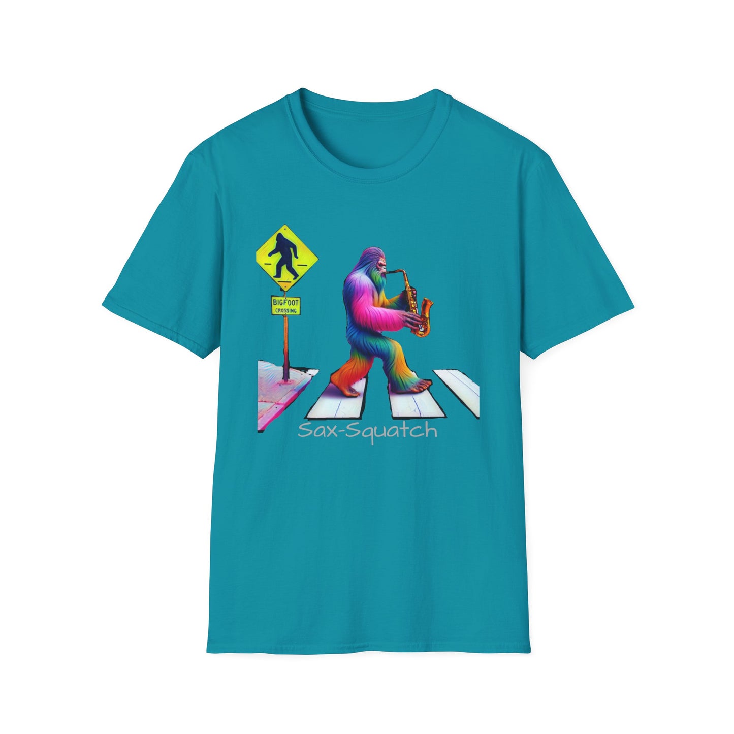 Sax-Squatch, Unisex Softstyle T-Shirt