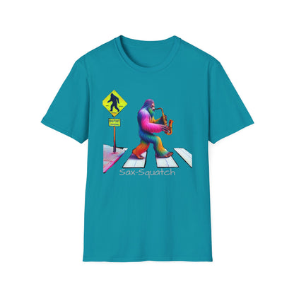 Sax-Squatch, Unisex Softstyle T-Shirt