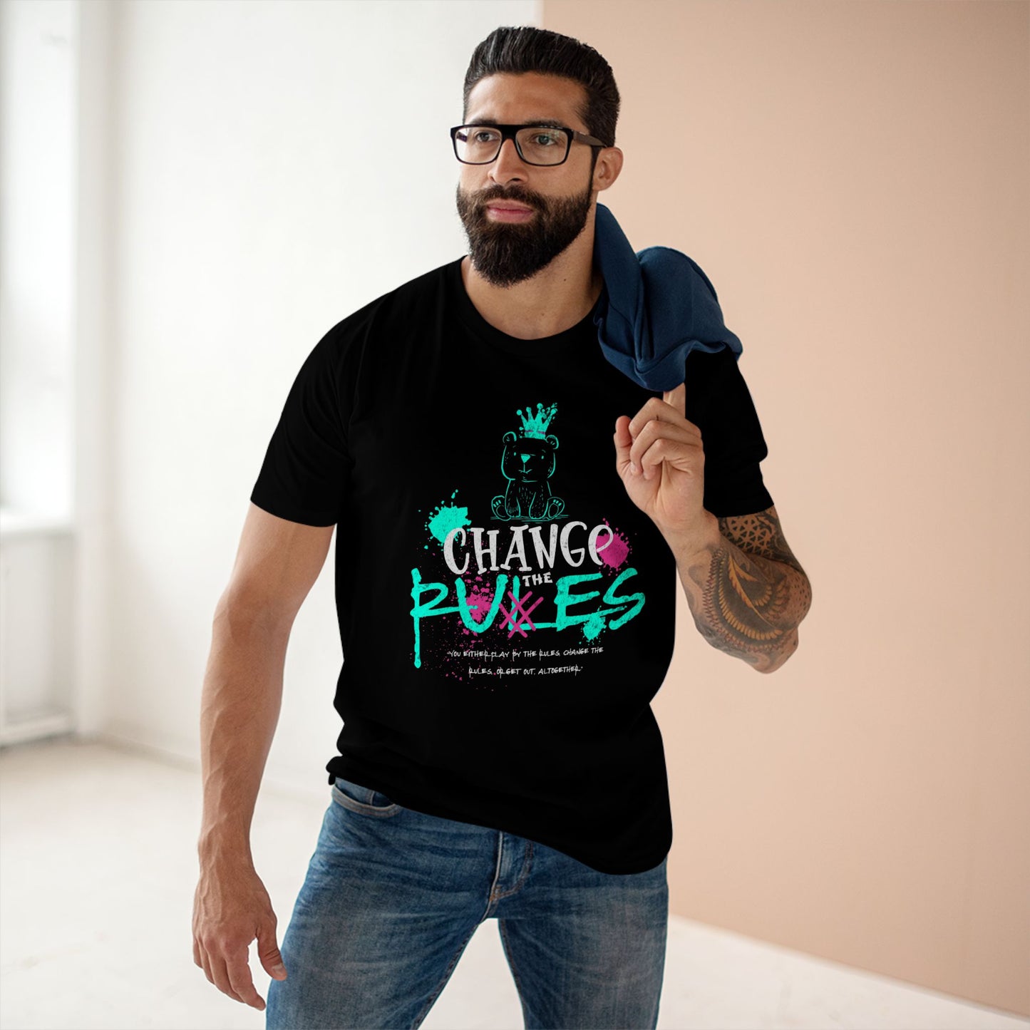 Change the Rules, Bear Adult Staple Tee