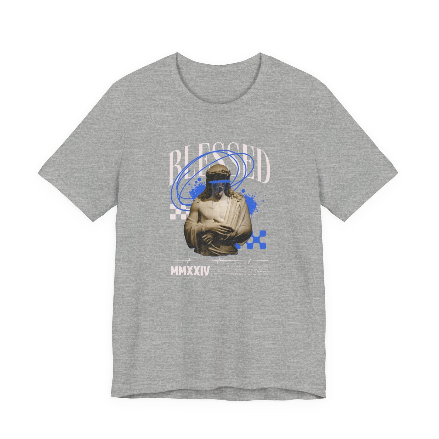 Blessed Statue Graphic Tee — Vintage Aesthetic Rome MMXXIV T-Shirt