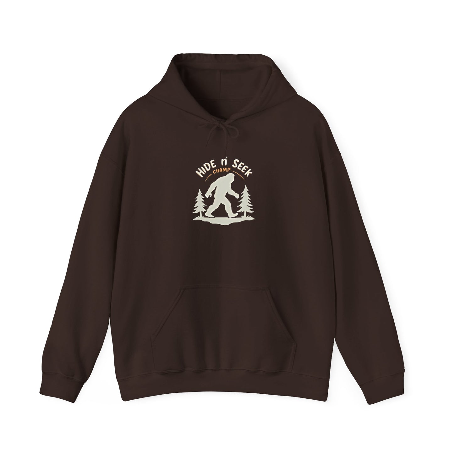 Bigfoot Hide n seek champ Hoodie — 'Hope You Like' Sasquatch Camping Sweatshirt