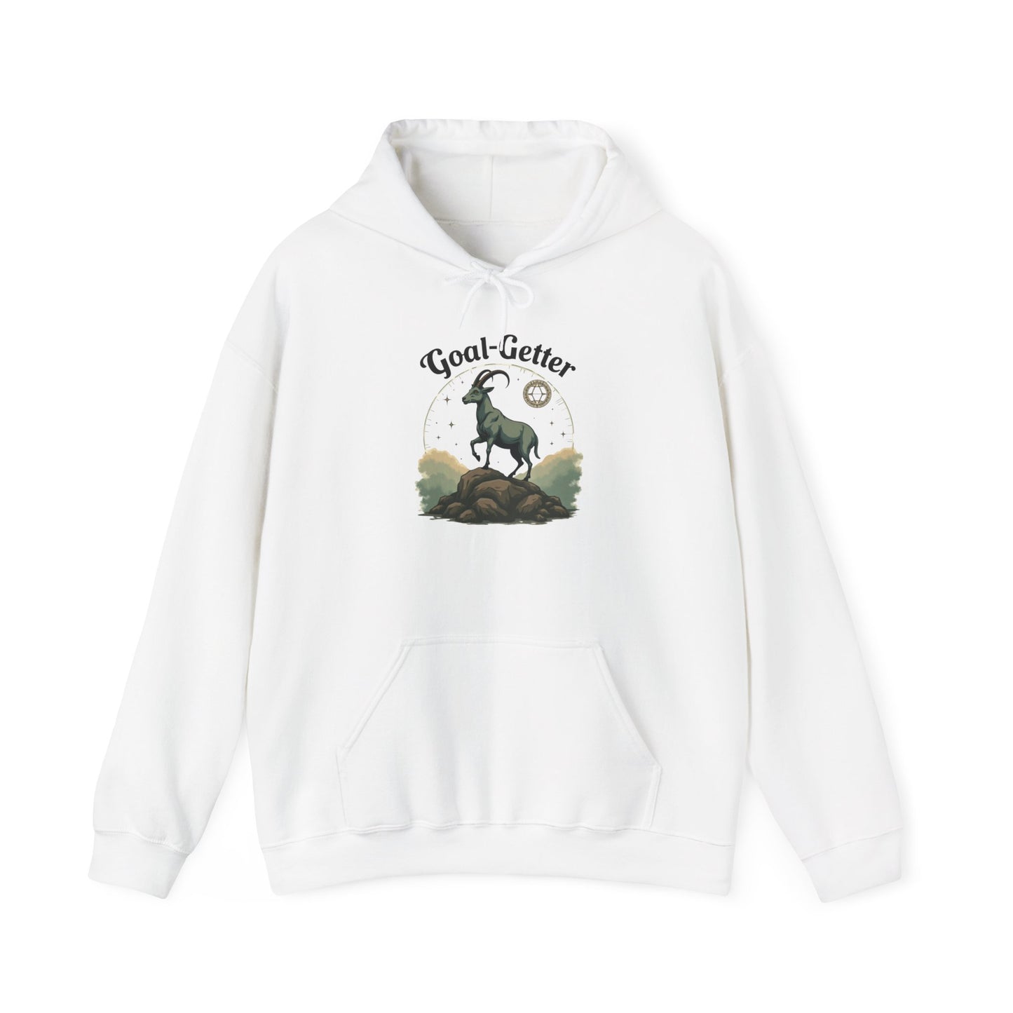 Goal-Getter Goat Hoodie – Motivational Graphic Pullover